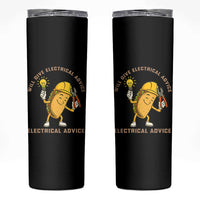 Funny Electrician Skinny Tumbler This Electrician Will Work For Tacos