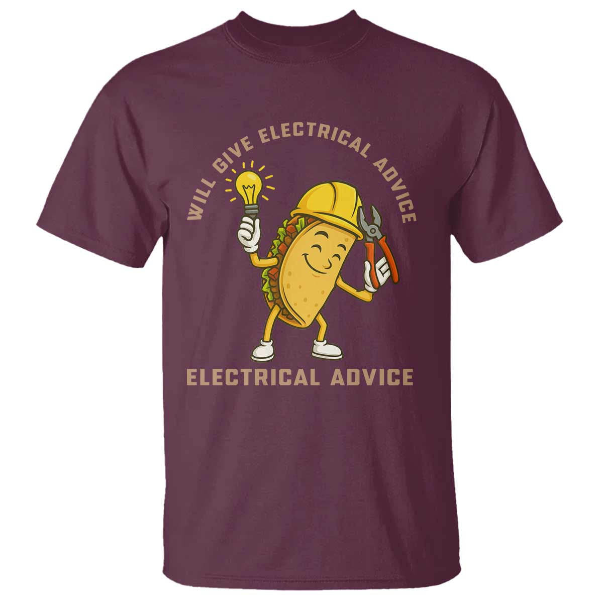 Funny Electrician T Shirt This Electrician Will Work For Tacos - Wonder Print Shop