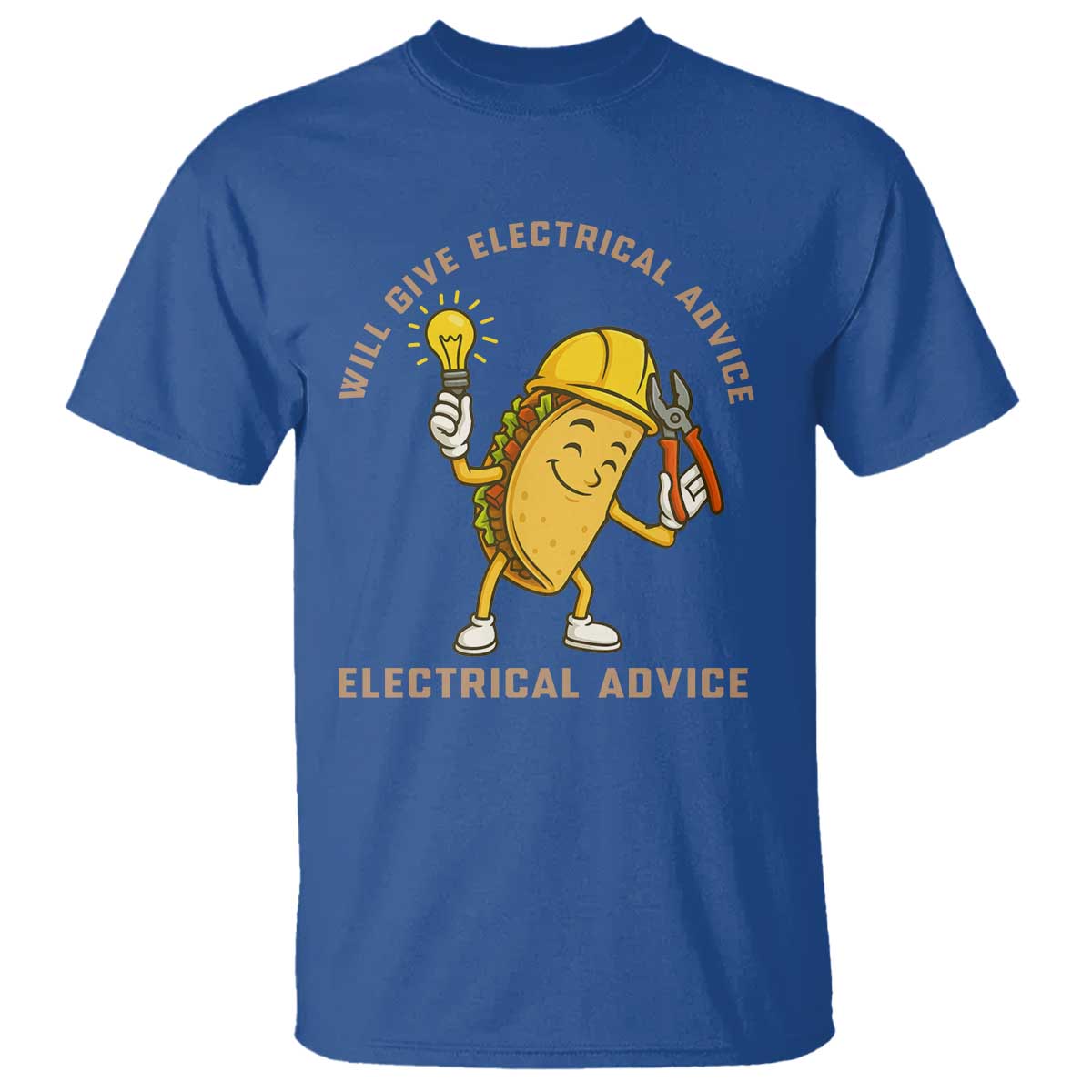 Funny Electrician T Shirt This Electrician Will Work For Tacos - Wonder Print Shop