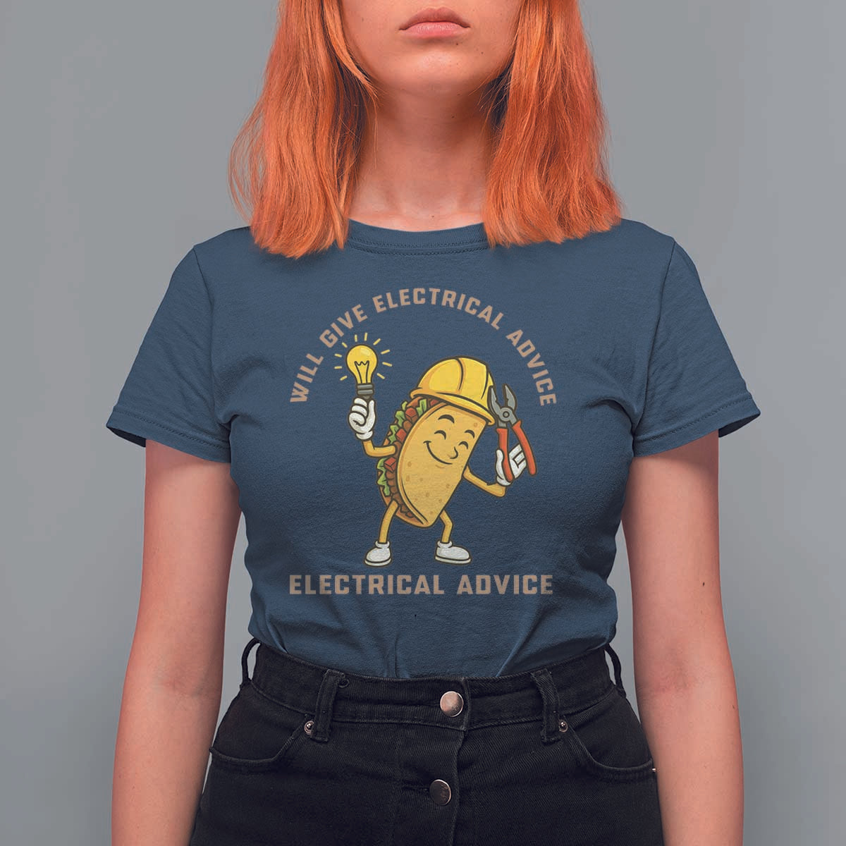 Funny Electrician T Shirt For Women This Electrician Will Work For Tacos - Wonder Print Shop