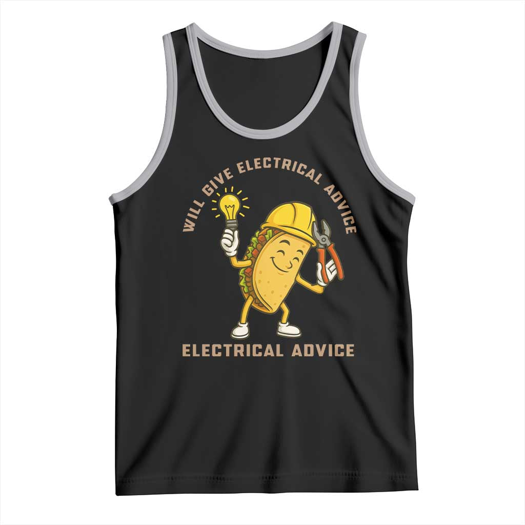Funny Electrician Tank Top This Electrician Will Work For Tacos - Wonder Print Shop