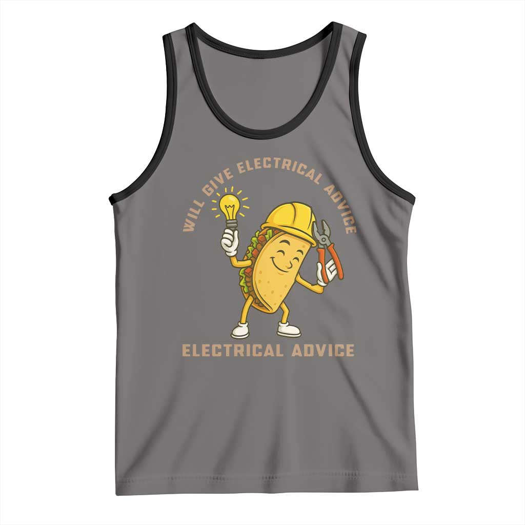 Funny Electrician Tank Top This Electrician Will Work For Tacos - Wonder Print Shop