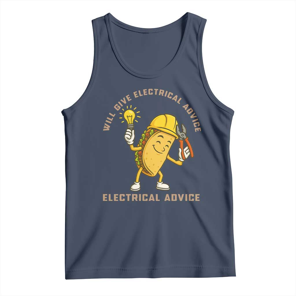 Funny Electrician Tank Top This Electrician Will Work For Tacos - Wonder Print Shop