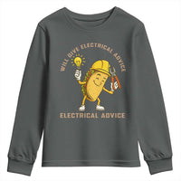 Funny Electrician Youth Sweatshirt This Electrician Will Work For Tacos - Wonder Print Shop
