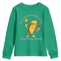 Funny Electrician Youth Sweatshirt This Electrician Will Work For Tacos - Wonder Print Shop