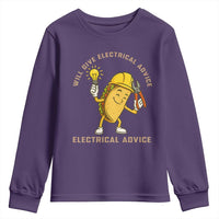 Funny Electrician Youth Sweatshirt This Electrician Will Work For Tacos - Wonder Print Shop