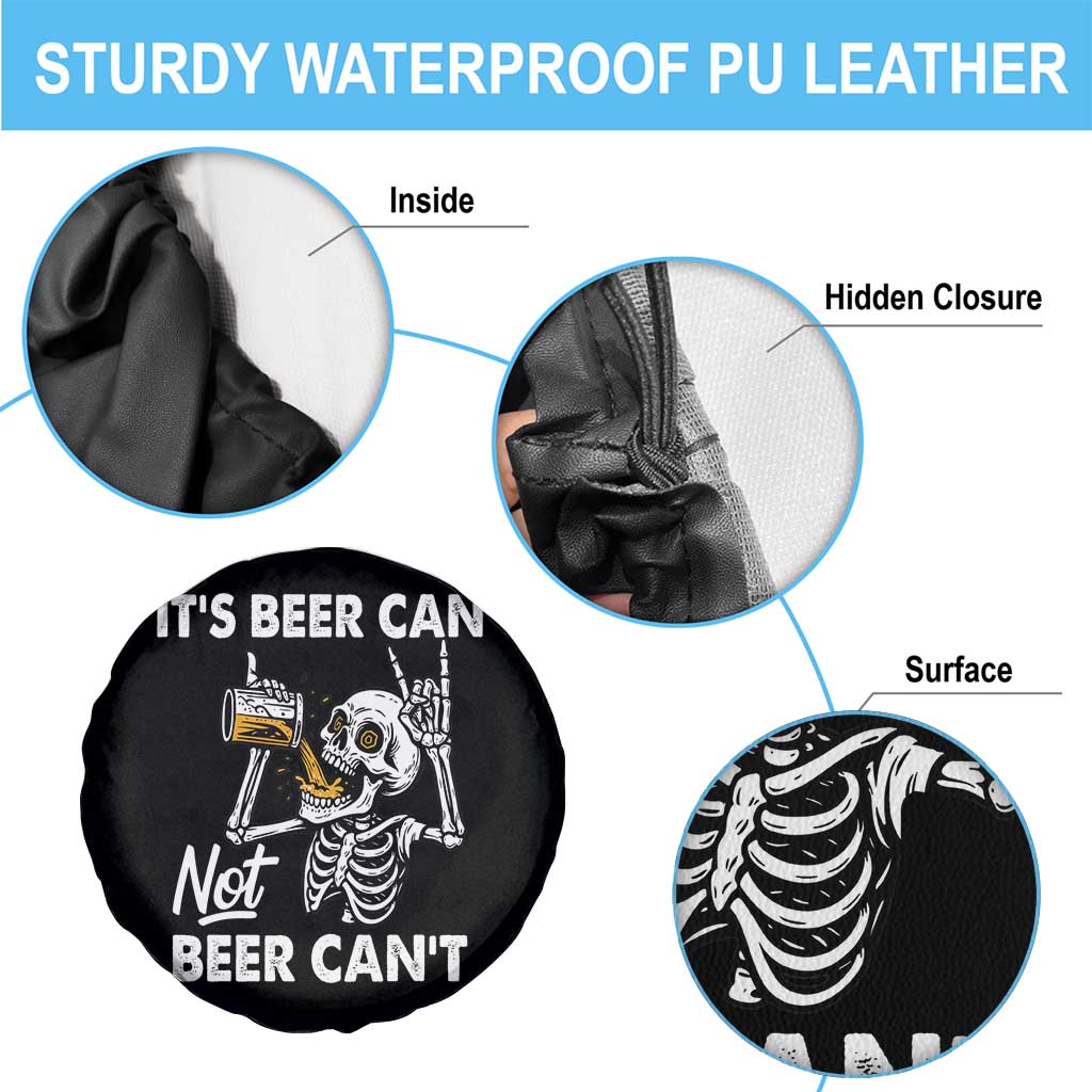 Funny Skeleton Beer Spare Tire Cover It Is Beer Can Not Beer Can Not - Wonder Print Shop