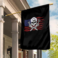 Skeleton Mechanic Garden Flag American Flag Patriotic Car Repair - Wonder Print Shop