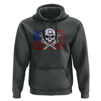Skeleton Mechanic Hoodie American Flag Patriotic Car Repair - Wonder Print Shop