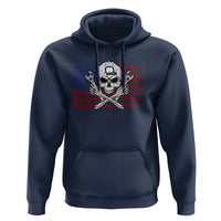 Skeleton Mechanic Hoodie American Flag Patriotic Car Repair - Wonder Print Shop