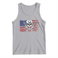 Skeleton Mechanic Tank Top American Flag Patriotic Car Repair - Wonder Print Shop