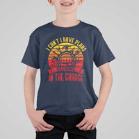 Funny Car Mechanic T Shirt For Kid I Cant I Have Plans In The Garage - Wonder Print Shop