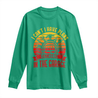 Funny Car Mechanic Long Sleeve Shirt I Cant I Have Plans In The Garage - Wonder Print Shop