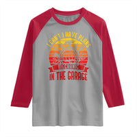 Funny Car Mechanic Raglan Shirt I Cant I Have Plans In The Garage - Wonder Print Shop