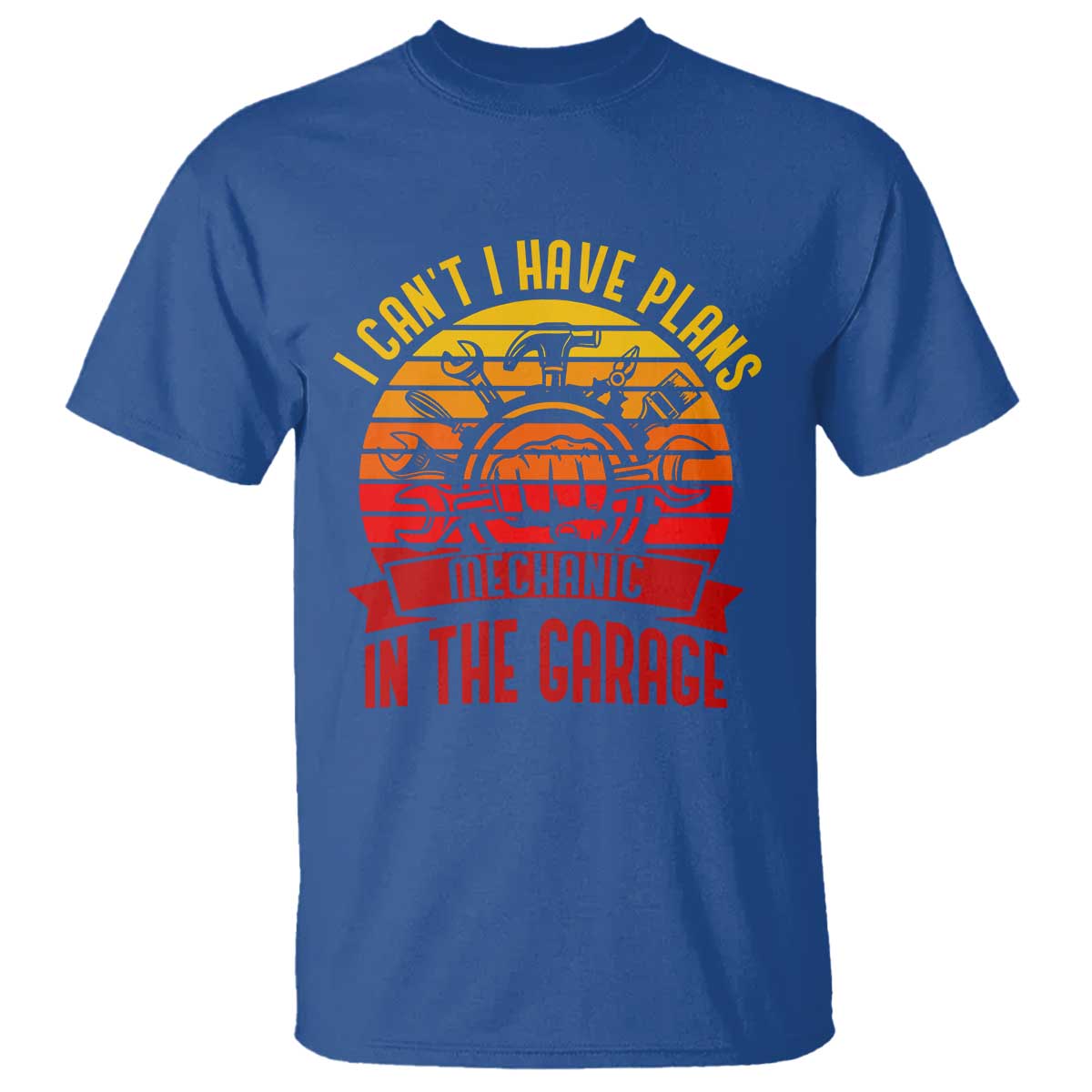 Funny Car Mechanic T Shirt I Cant I Have Plans In The Garage - Wonder Print Shop