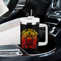 Funny Car Mechanic Tumbler With Handle I Cant I Have Plans In The Garage