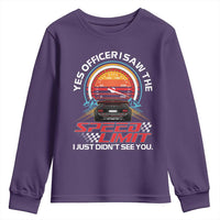 Funny Car Mechanic Youth Sweatshirt Yes Officer I Saw The Speed Limit I Just Did Not See You - Wonder Print Shop