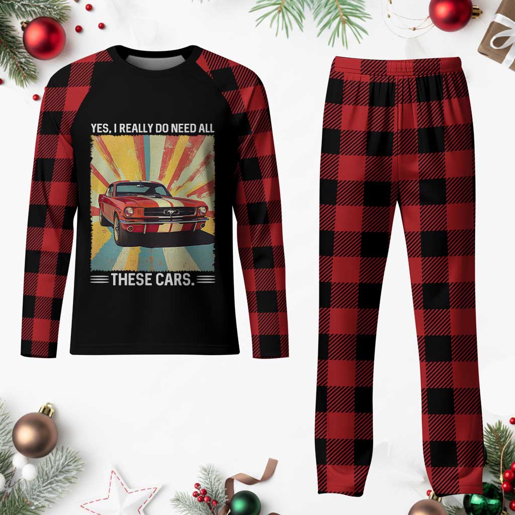 Funny Garage Mechanic Plaid Pajama Set Yes I Really Do Need All These Cars - Wonder Print Shop