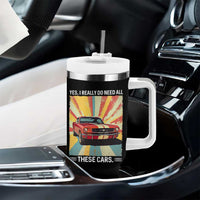 Funny Garage Mechanic Tumbler With Handle Yes I Really Do Need All These Cars