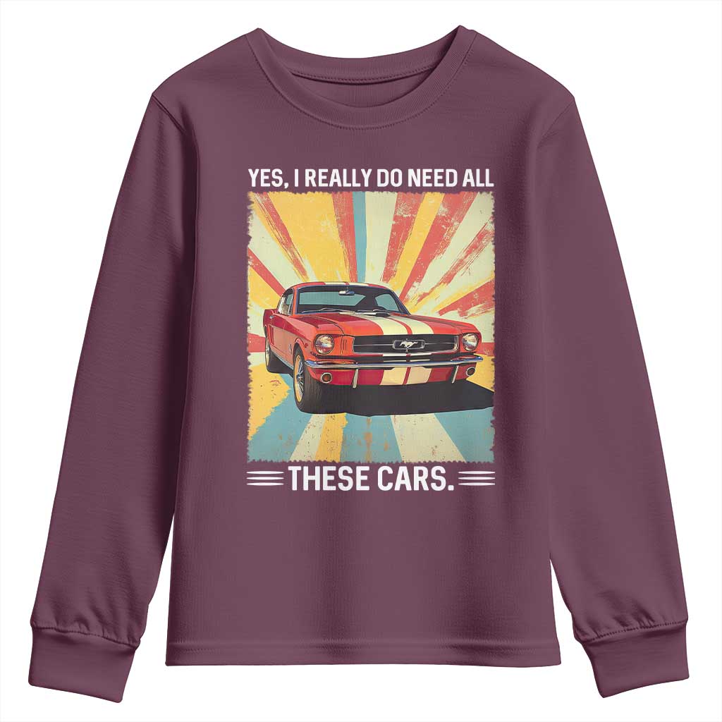 Funny Garage Mechanic Youth Sweatshirt Yes I Really Do Need All These Cars - Wonder Print Shop
