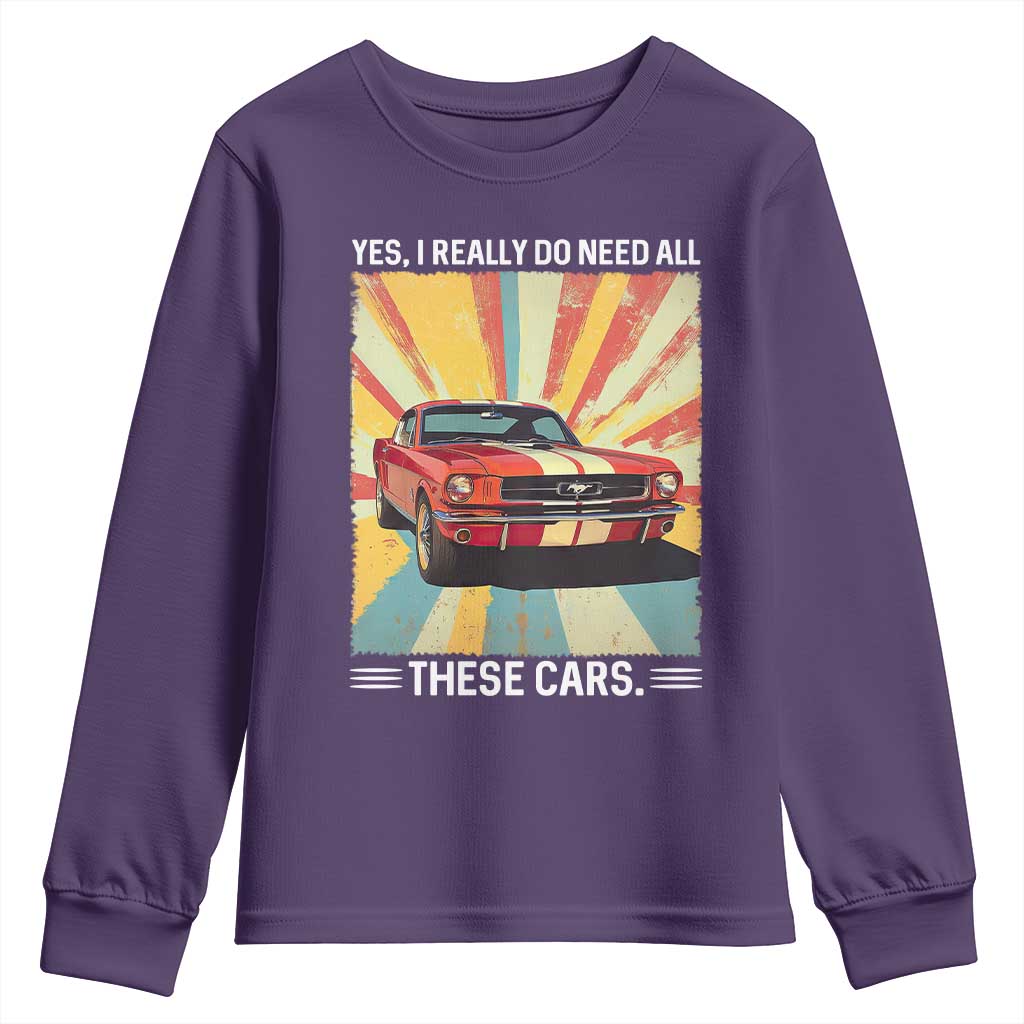 Funny Garage Mechanic Youth Sweatshirt Yes I Really Do Need All These Cars - Wonder Print Shop