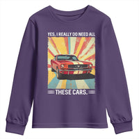 Funny Garage Mechanic Youth Sweatshirt Yes I Really Do Need All These Cars - Wonder Print Shop