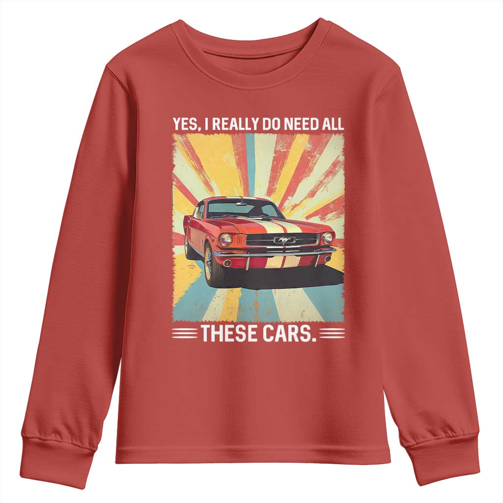 Funny Garage Mechanic Youth Sweatshirt Yes I Really Do Need All These Cars - Wonder Print Shop