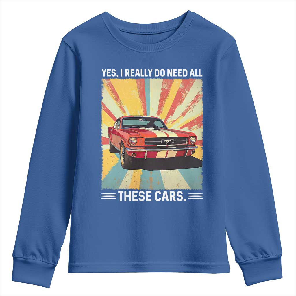 Funny Garage Mechanic Youth Sweatshirt Yes I Really Do Need All These Cars - Wonder Print Shop