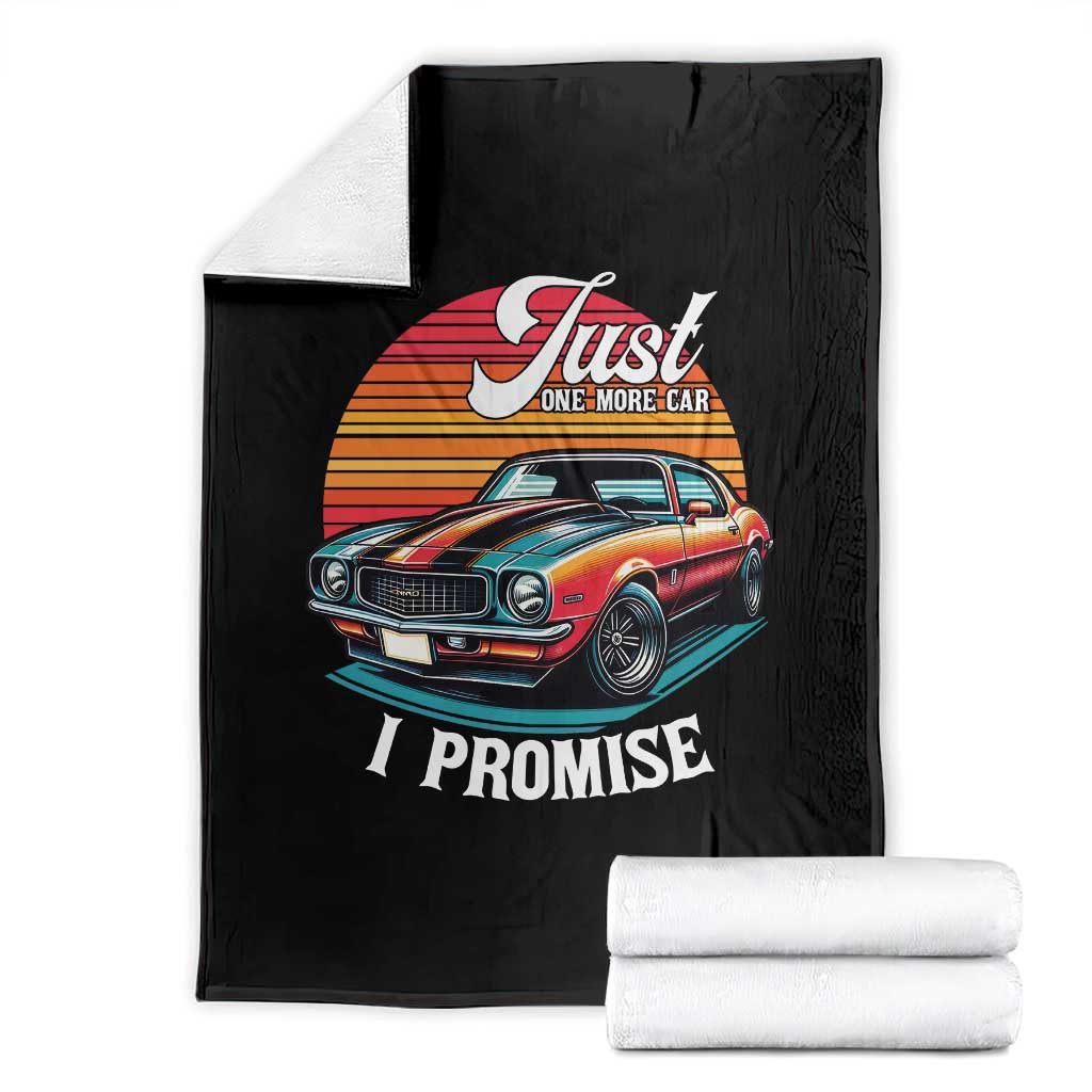 Funny Car Enthusiast Throw Blanket Just One More Car I Promise - Wonder Print Shop
