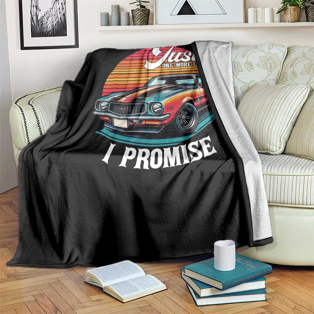 Funny Car Enthusiast Throw Blanket Just One More Car I Promise - Wonder Print Shop