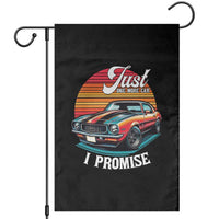 Funny Car Enthusiast Garden Flag Just One More Car I Promise - Wonder Print Shop