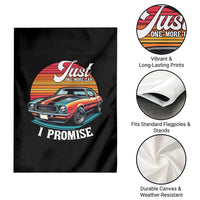 Funny Car Enthusiast Garden Flag Just One More Car I Promise - Wonder Print Shop