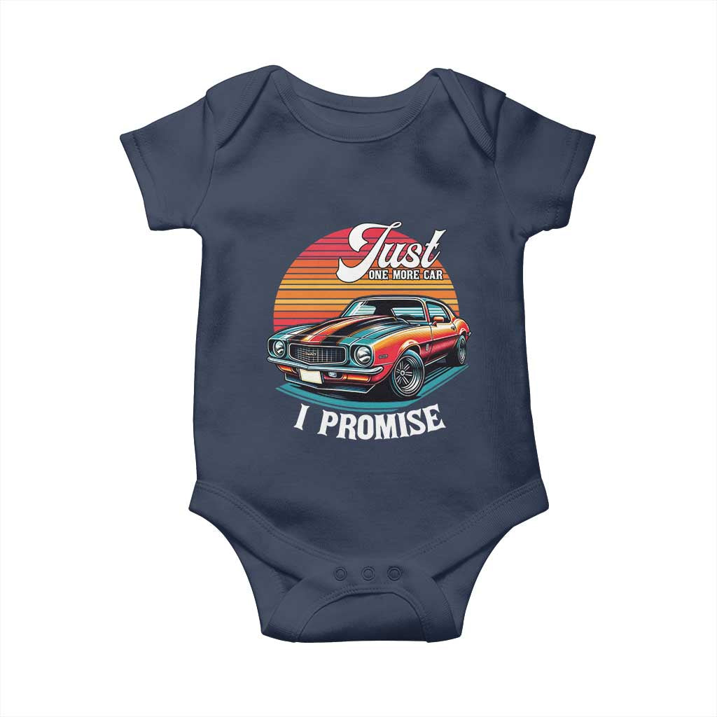 Funny Car Enthusiast Baby Onesie Just One More Car I Promise - Wonder Print Shop