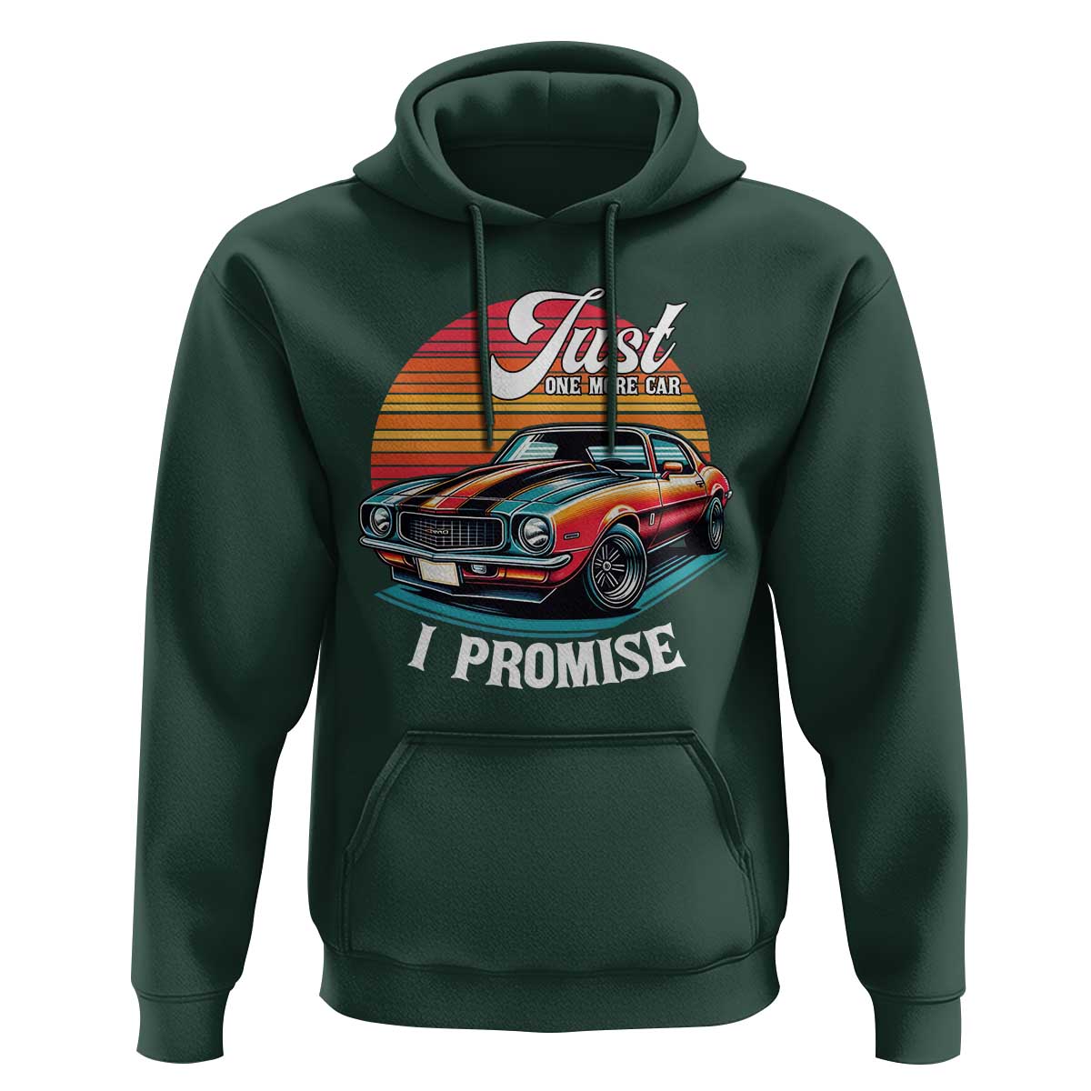 Funny Car Enthusiast Hoodie Just One More Car I Promise - Wonder Print Shop