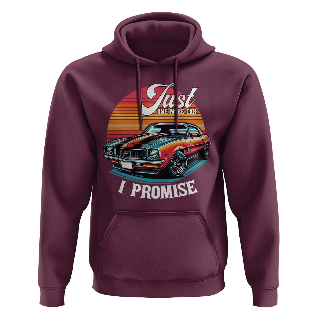 Funny Car Enthusiast Hoodie Just One More Car I Promise - Wonder Print Shop