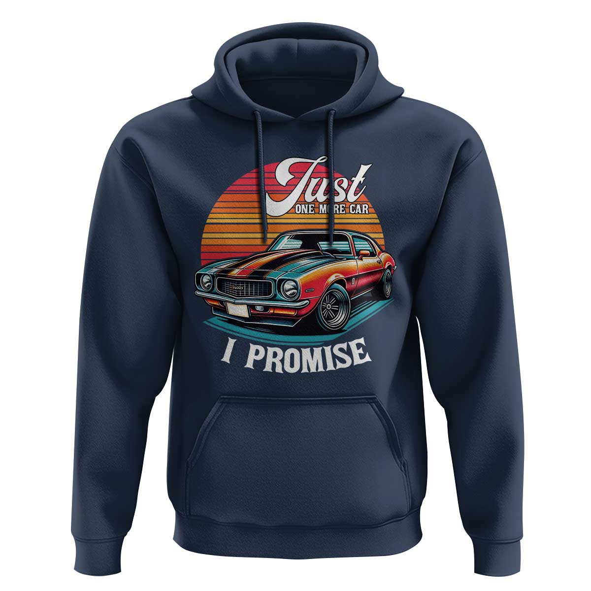 Funny Car Enthusiast Hoodie Just One More Car I Promise - Wonder Print Shop
