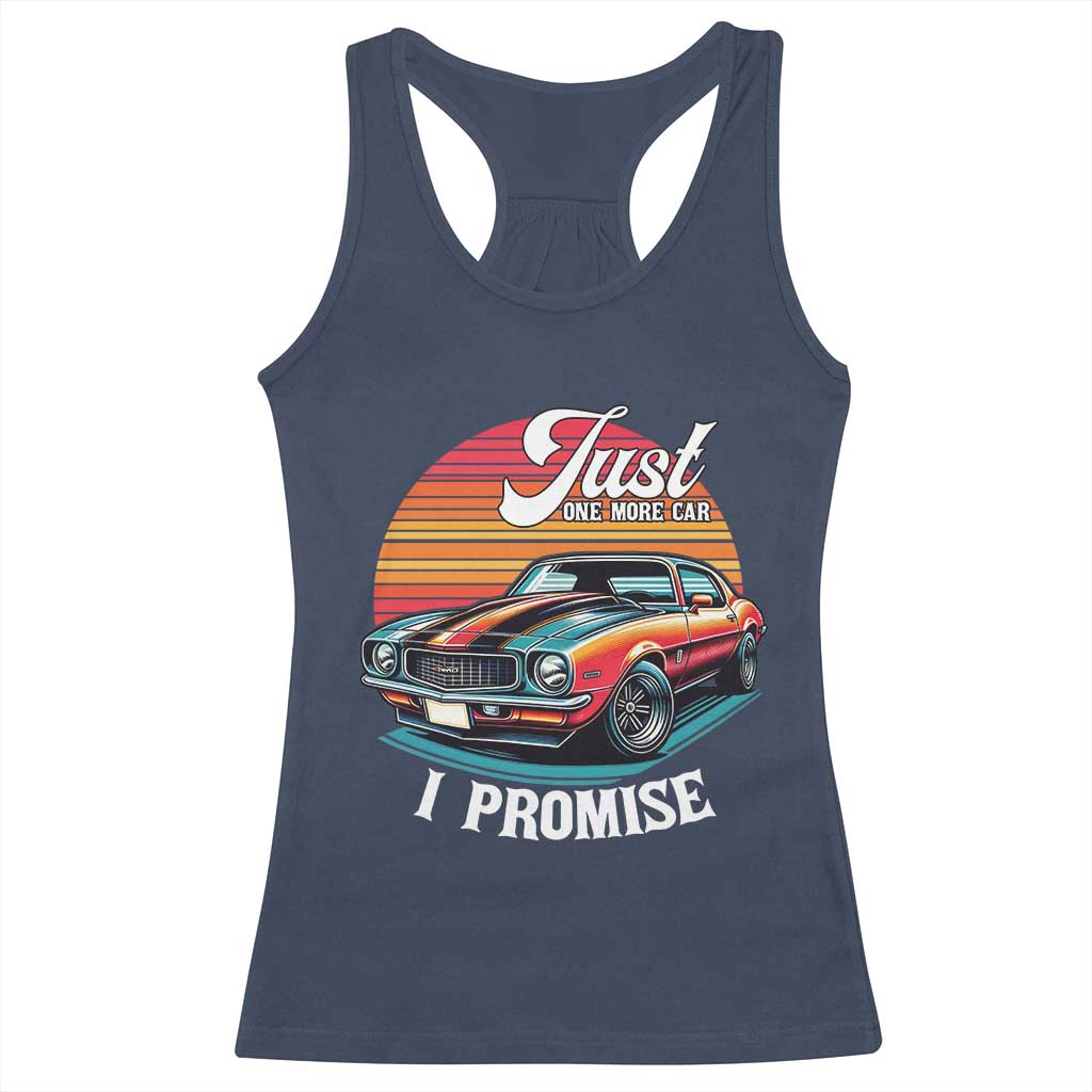 Funny Car Enthusiast Racerback Tank Top Just One More Car I Promise - Wonder Print Shop