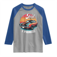 Funny Car Enthusiast Raglan Shirt Just One More Car I Promise - Wonder Print Shop