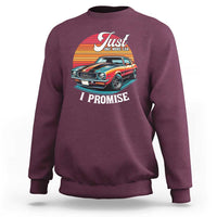 Funny Car Enthusiast Sweatshirt Just One More Car I Promise - Wonder Print Shop