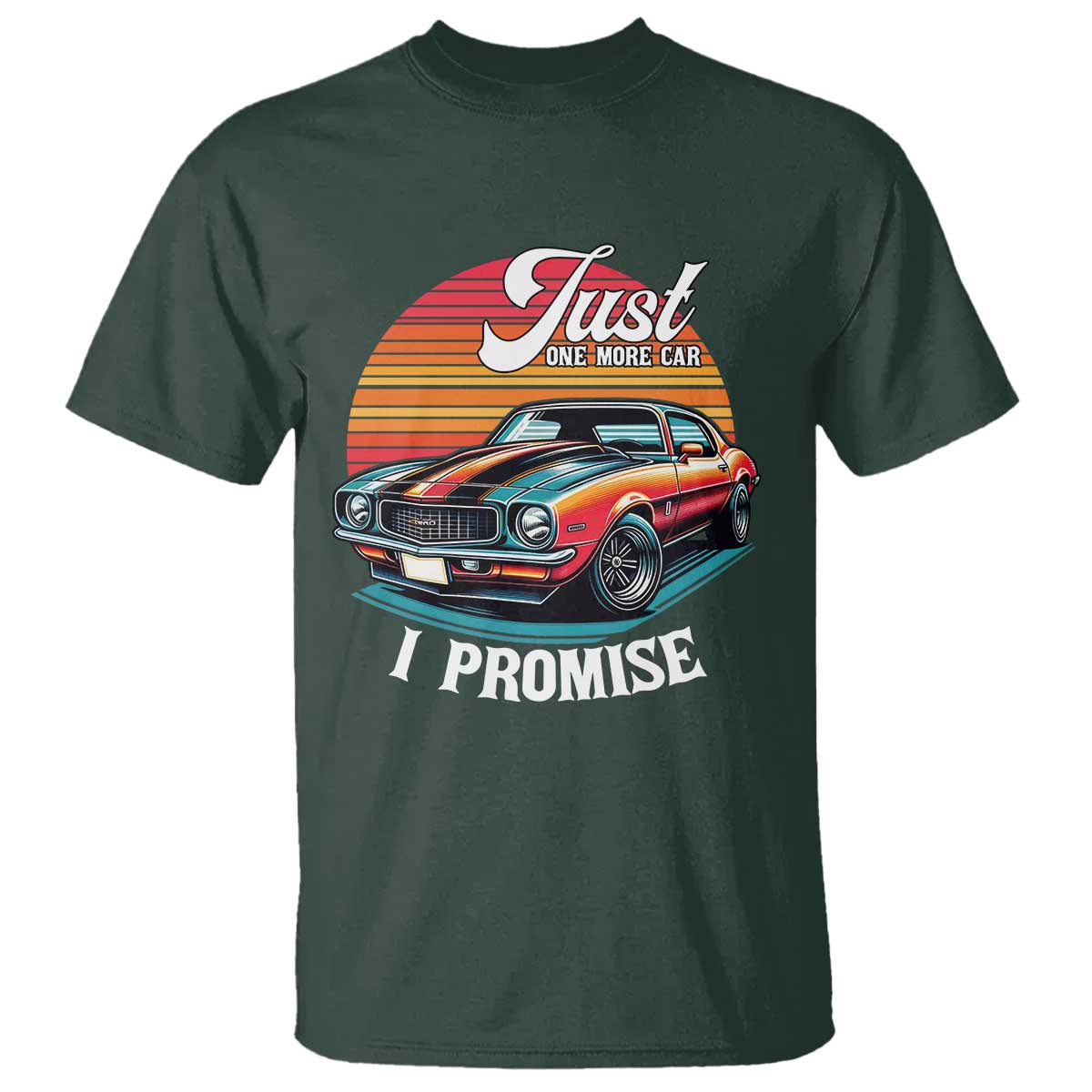 Funny Car Enthusiast T Shirt Just One More Car I Promise - Wonder Print Shop