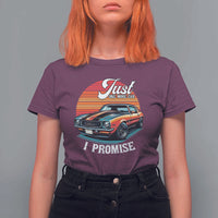 Funny Car Enthusiast T Shirt For Women Just One More Car I Promise - Wonder Print Shop