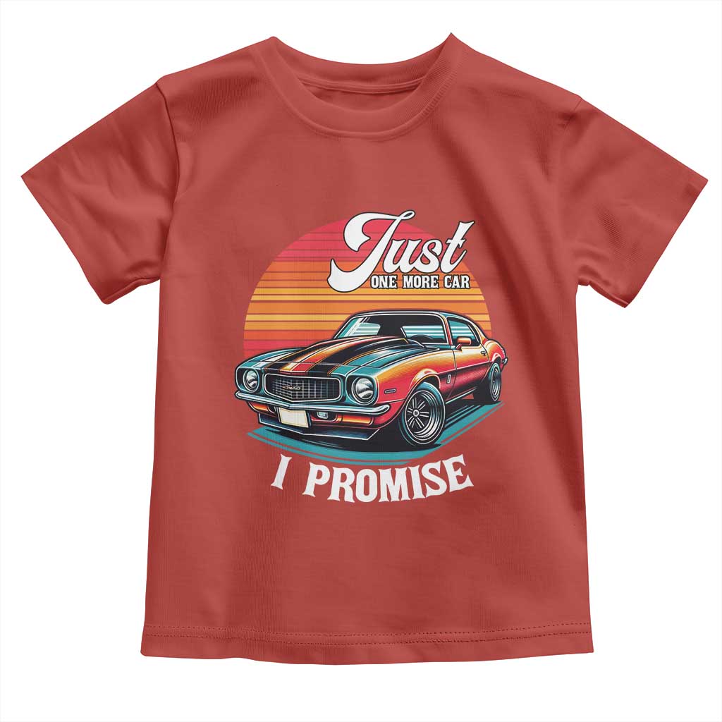 Funny Car Enthusiast Toddler T Shirt Just One More Car I Promise - Wonder Print Shop