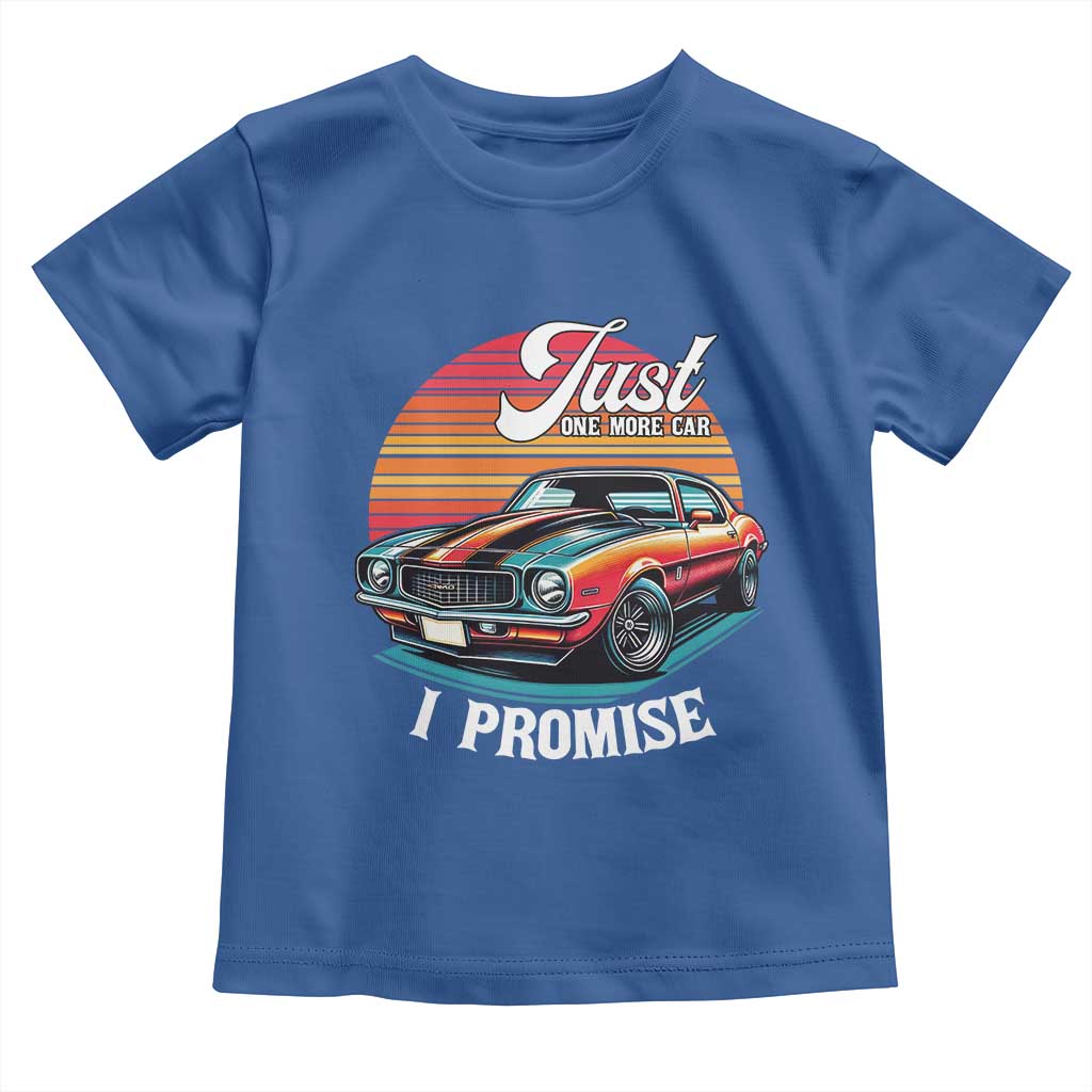 Funny Car Enthusiast Toddler T Shirt Just One More Car I Promise - Wonder Print Shop