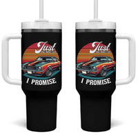 Funny Car Enthusiast Tumbler With Handle Just One More Car I Promise