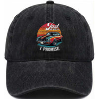Funny Car Enthusiast Washed Cotton Baseball Cap Just One More Car I Promise