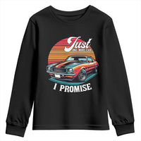 Funny Car Enthusiast Youth Sweatshirt Just One More Car I Promise - Wonder Print Shop