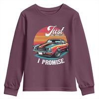 Funny Car Enthusiast Youth Sweatshirt Just One More Car I Promise - Wonder Print Shop
