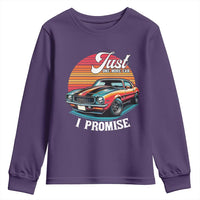 Funny Car Enthusiast Youth Sweatshirt Just One More Car I Promise - Wonder Print Shop