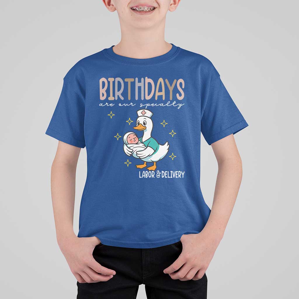 Labor And Delivery Nurse T Shirt For Kid Birthdays Are Our Specialty - Wonder Print Shop