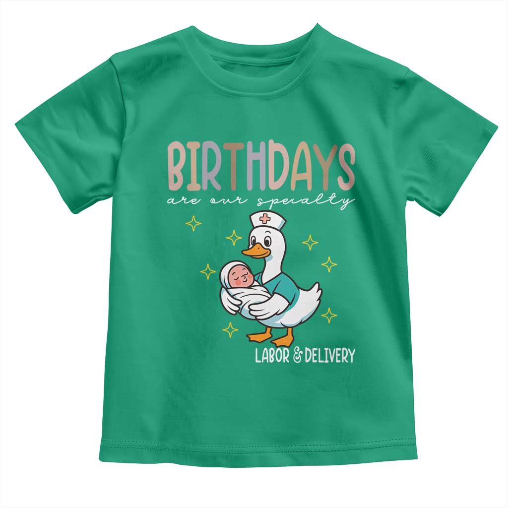 Labor And Delivery Nurse Toddler T Shirt Birthdays Are Our Specialty - Wonder Print Shop